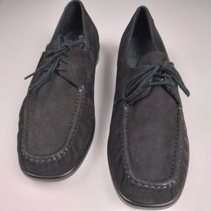 SAS  Hand Crafted WomenComfort Moccasins Black Size 11M